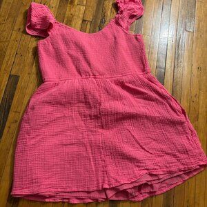 Hollister XXL Skort Dress Hot Pink Flutter Sleeve